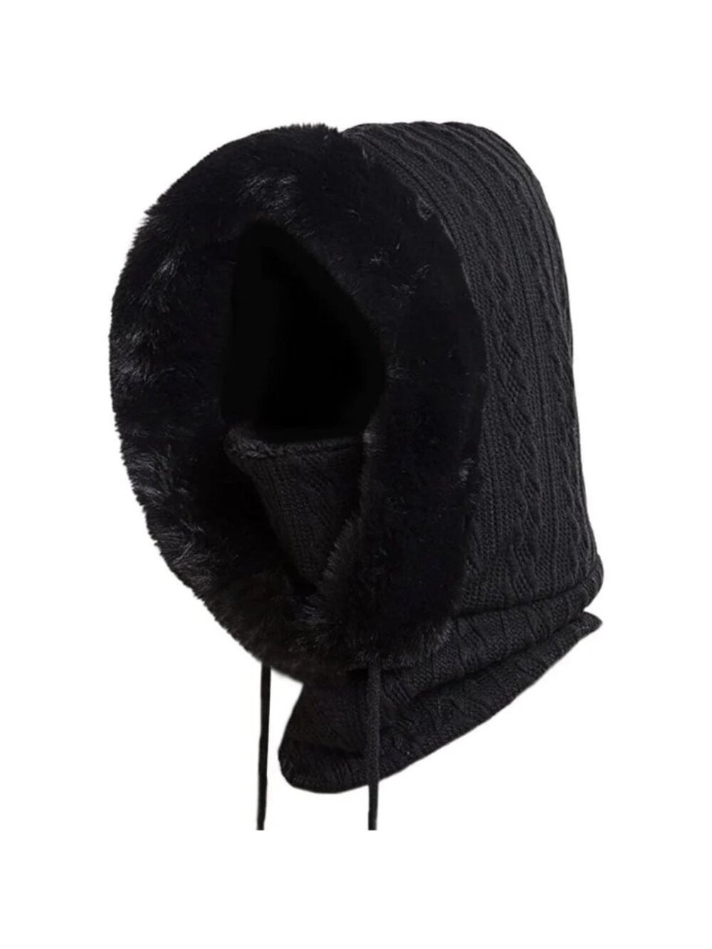 Winter Balaclava Hats Women Warm  Thick Fluff Beanie Adult Neck Face Cover Cap